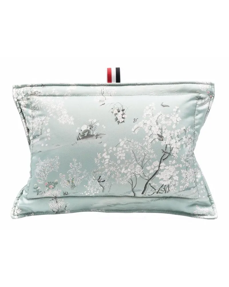 Thom Browne Kleine Pillow Clutch mit blumig-Print Grün