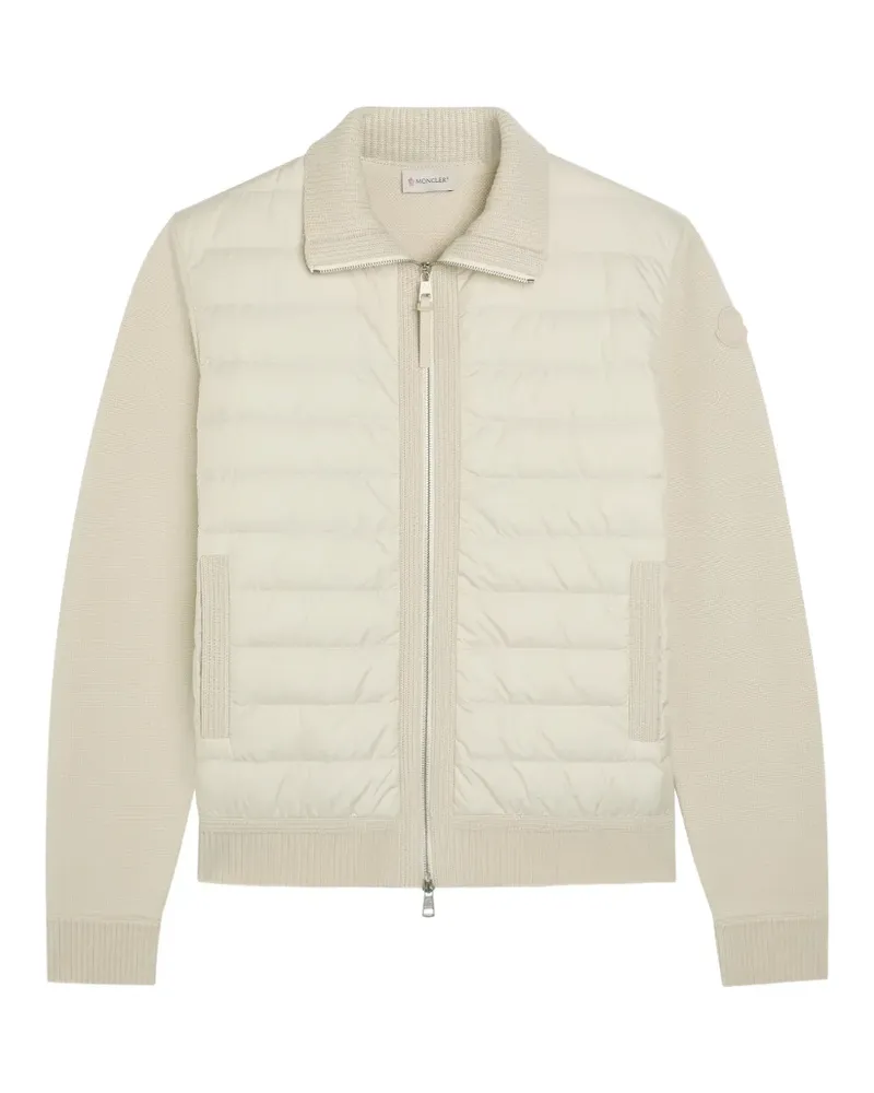 Moncler padded zi-up cardigan - Nude Nude