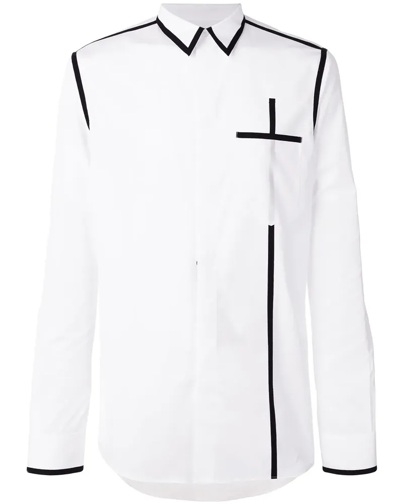 Givenchy Hemd mit Besatzstreifen - Weiß Weiß