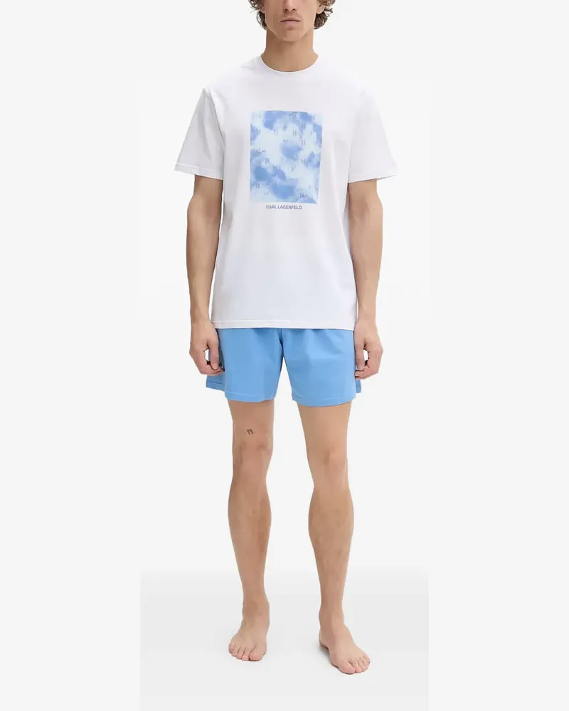 Karl Lagerfeld Pyjama mit Print - Blau Blau