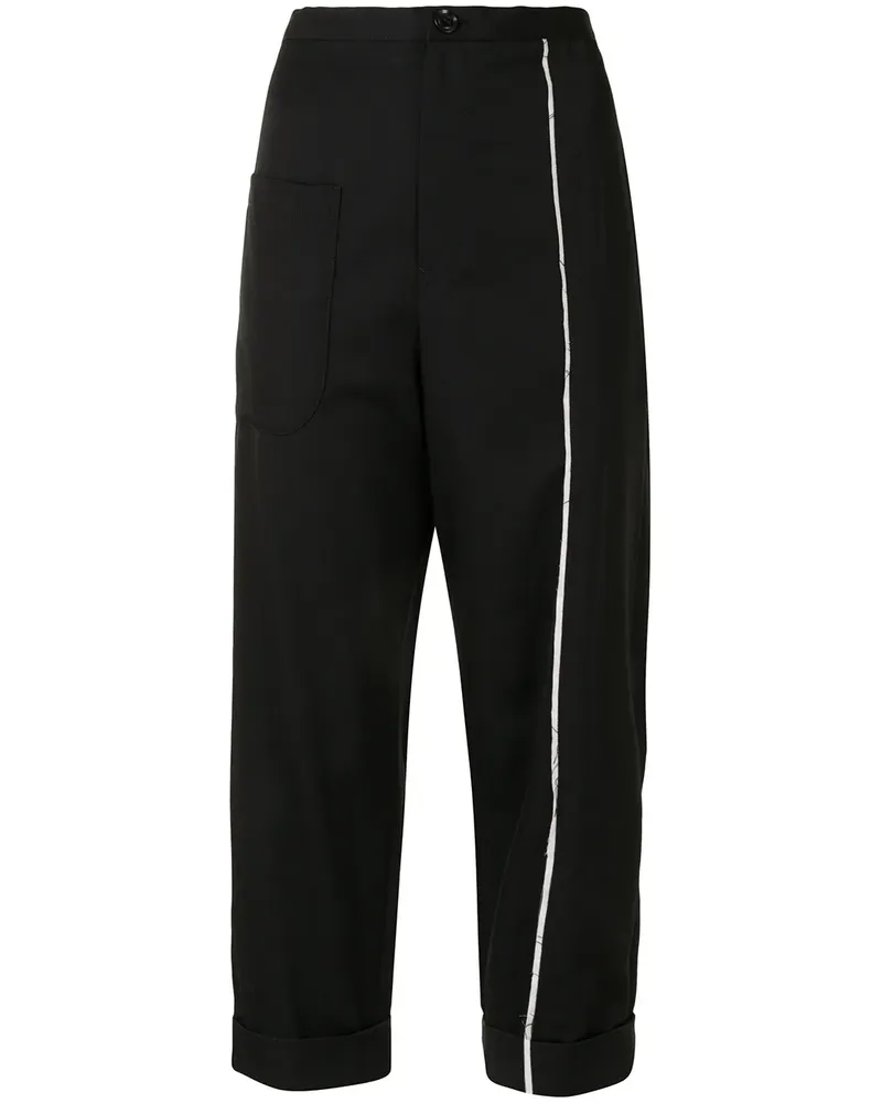 Yohji Yamamoto Cropped-Hose - Schwarz Schwarz
