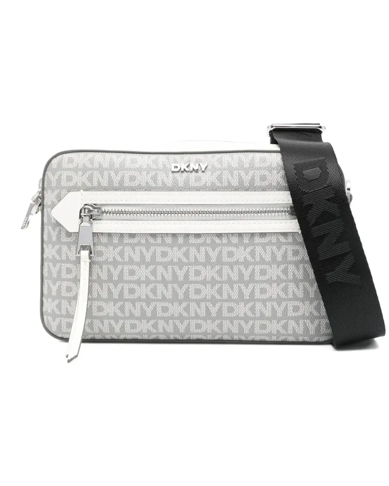 DKNY Schultertasche mit Logo - Weiß Weiß