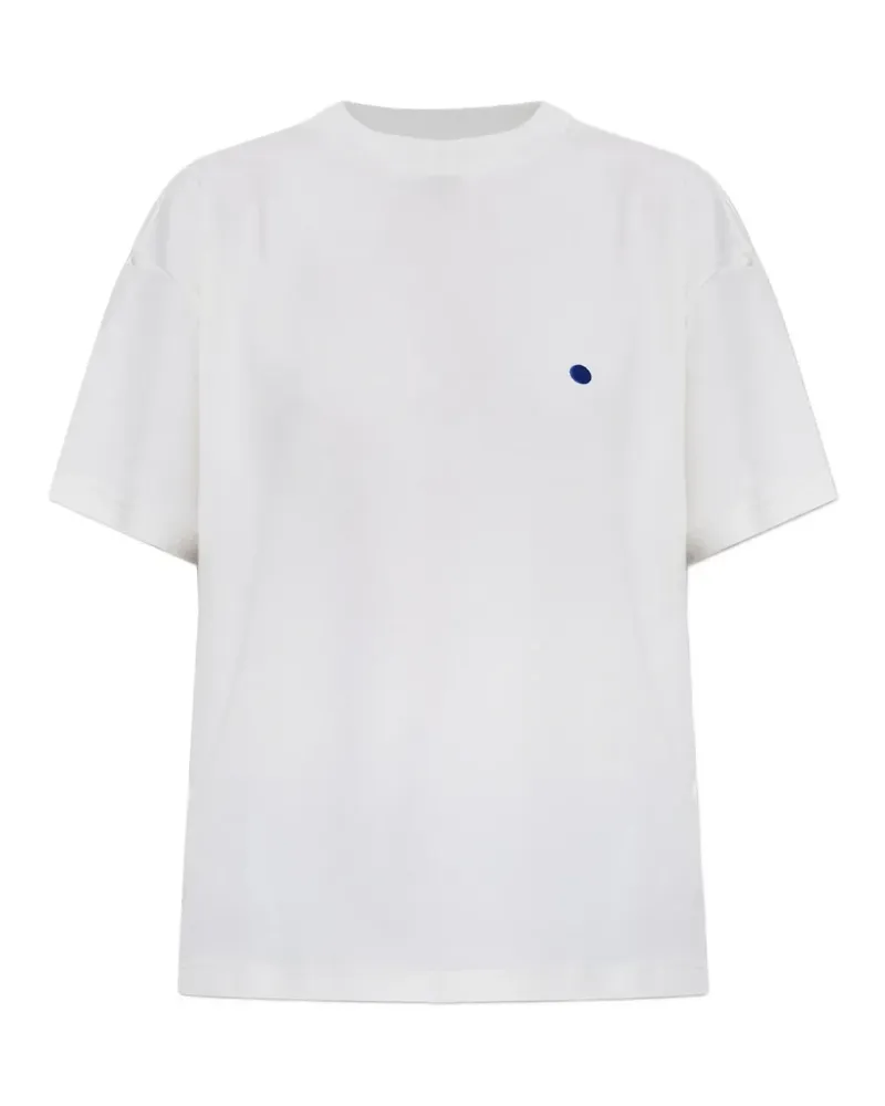 Jil Sander T-Shirt mit Punktstickerei - Weiß Weiß