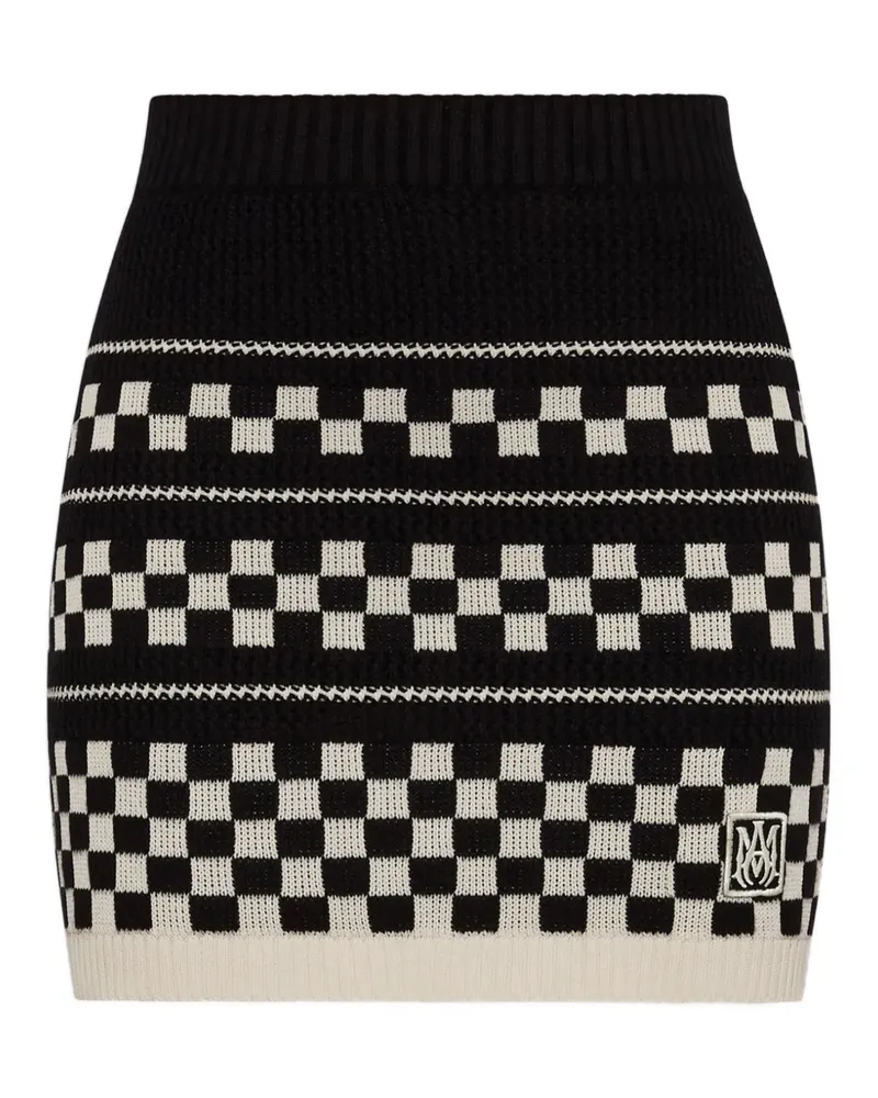 Amiri check-pattern minn skirt - Schwarz Schwarz