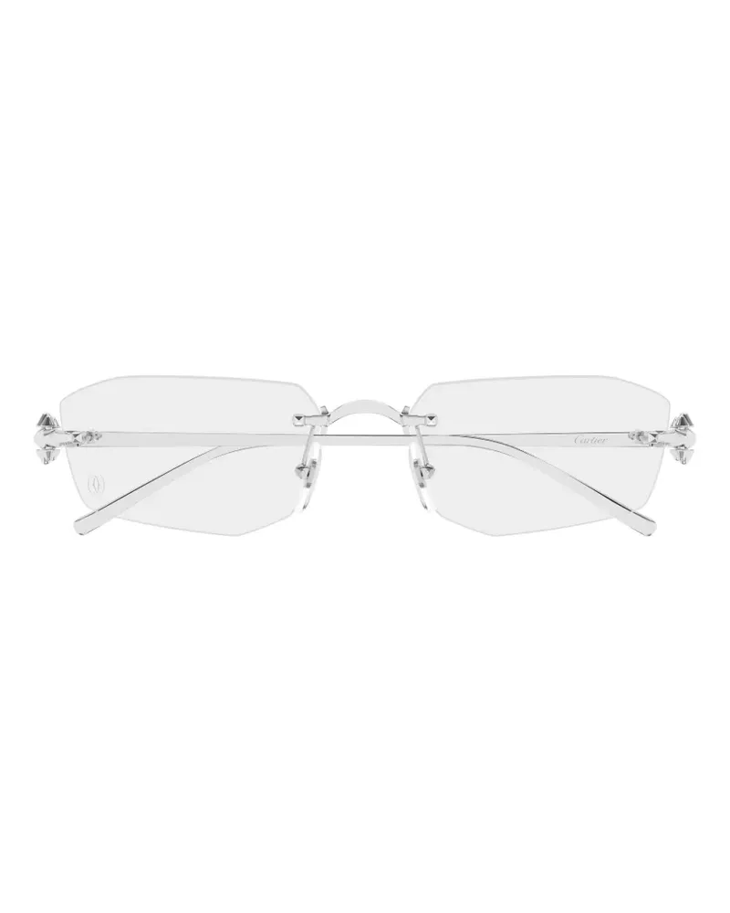 Cartier Clash de Cartier Brille mit geometrischem Gestell - Silber Silber