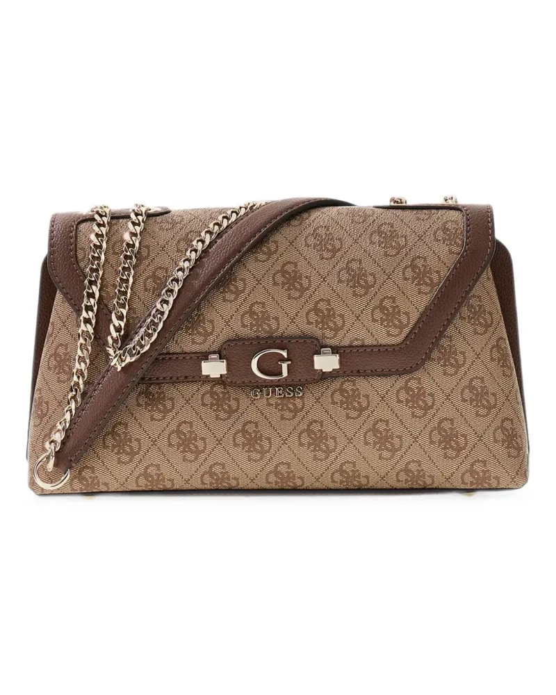 Guess Lindsey Umhängetasche mit Logo - Nude Nude