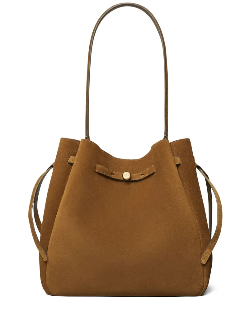 Tory Burch Große Romy Schultertasche aus Wildleder - Braun Braun