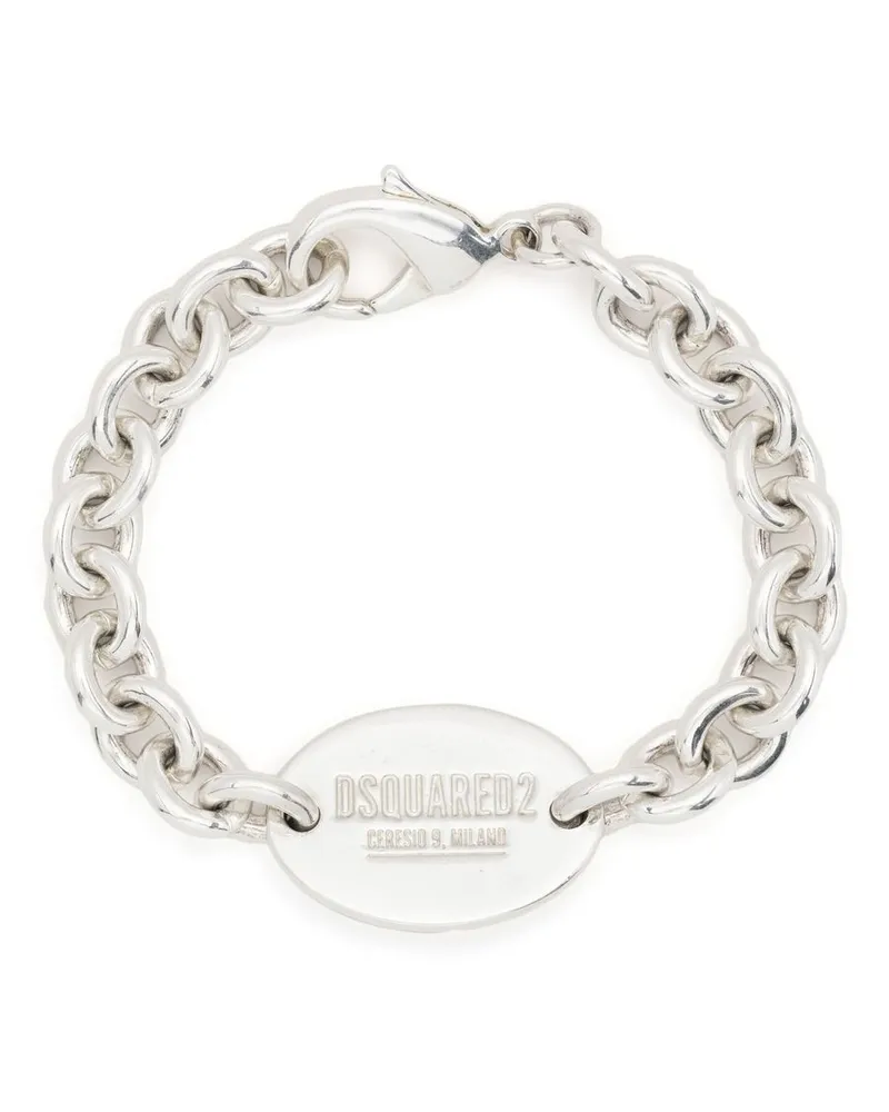 Dsquared2 Kettenarmband mit Logo-Schild - Silber Silber