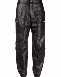 Philipp Plein Sporthose aus Leder Schwarz