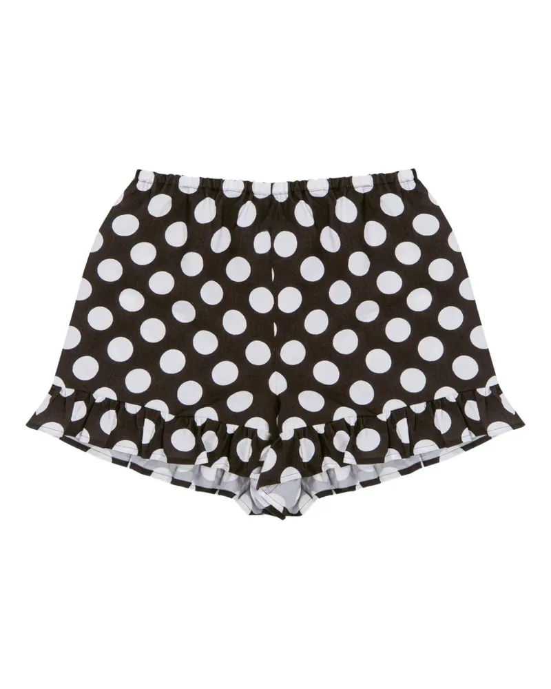 SLEEPER Cha Cha Short-Set mit Polka Dots - Schwarz Schwarz