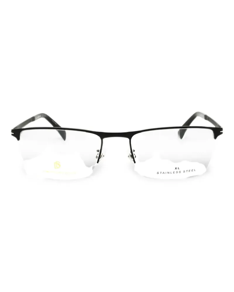 EYEWEAR by DAVID BECKHAM rectangle-frame semi-rimless glasses - Schwarz Schwarz