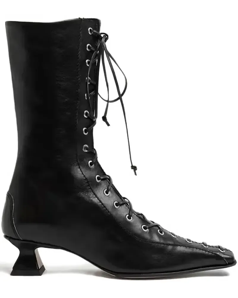 Miista Emile Stiefel mit Schnürung 35mm - Schwarz Schwarz