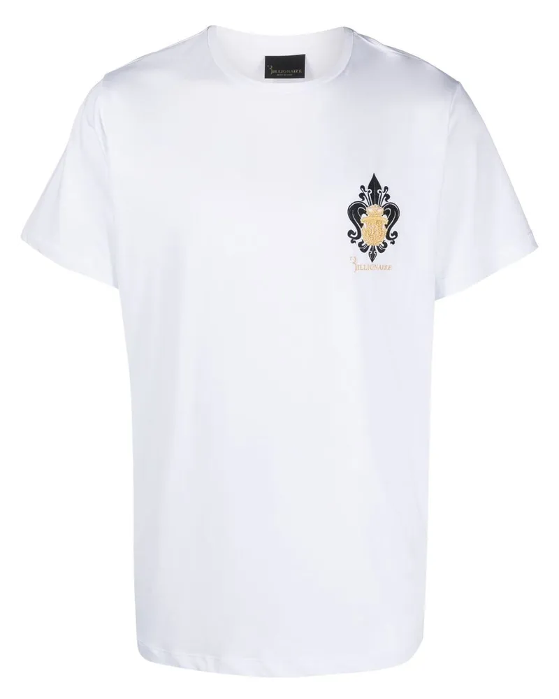 Billionaire T-Shirt mit Wappen-Logo Weiß