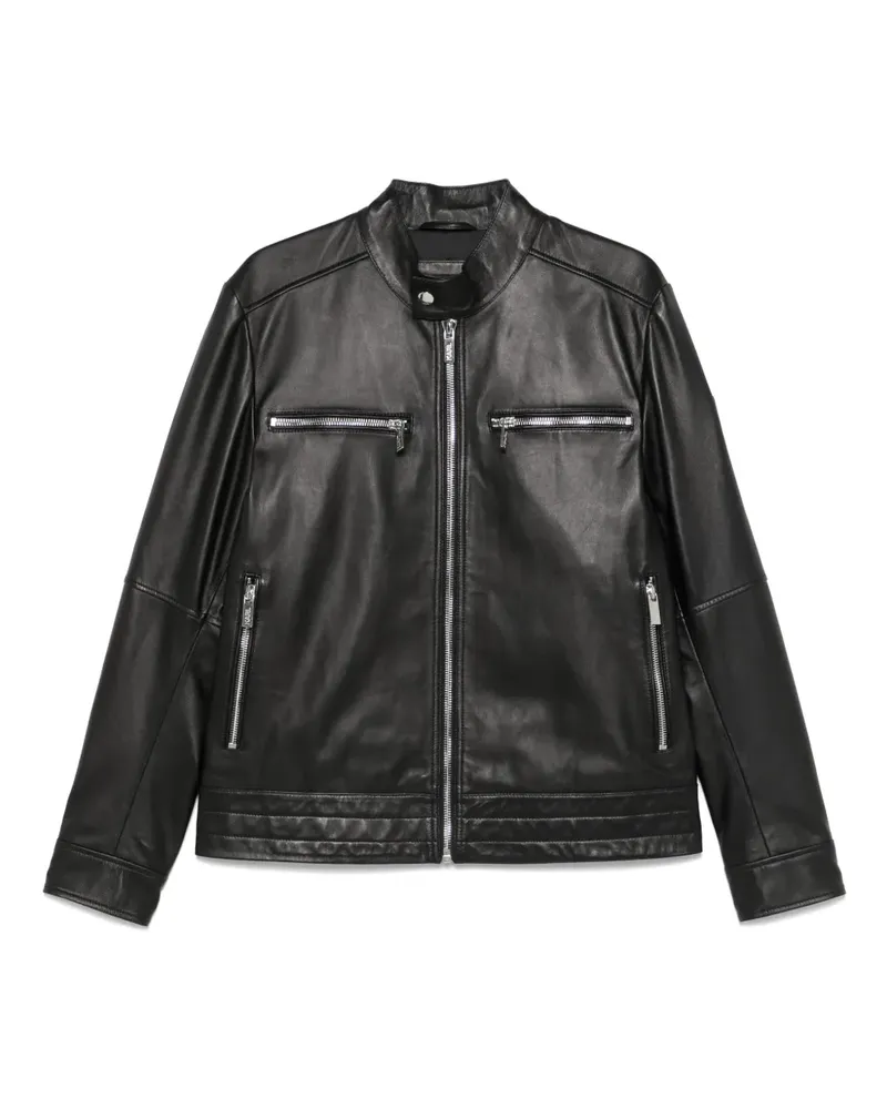 Karl Lagerfeld Klassische Lederjacke - Schwarz Schwarz