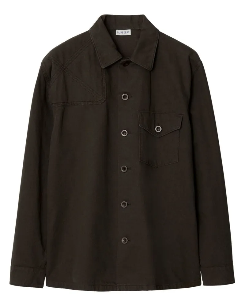 Burberry Hemd mit Kontrasteinsätzen - Braun Braun