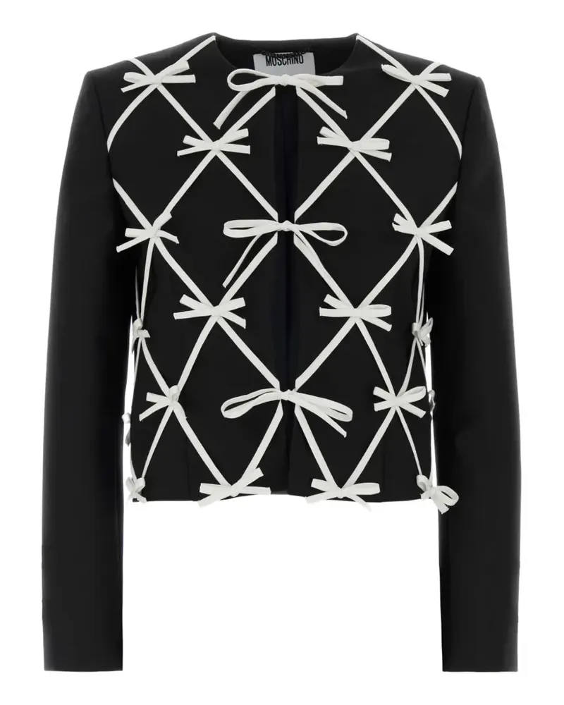 Moschino wool-blend jacket with bows - Schwarz Schwarz