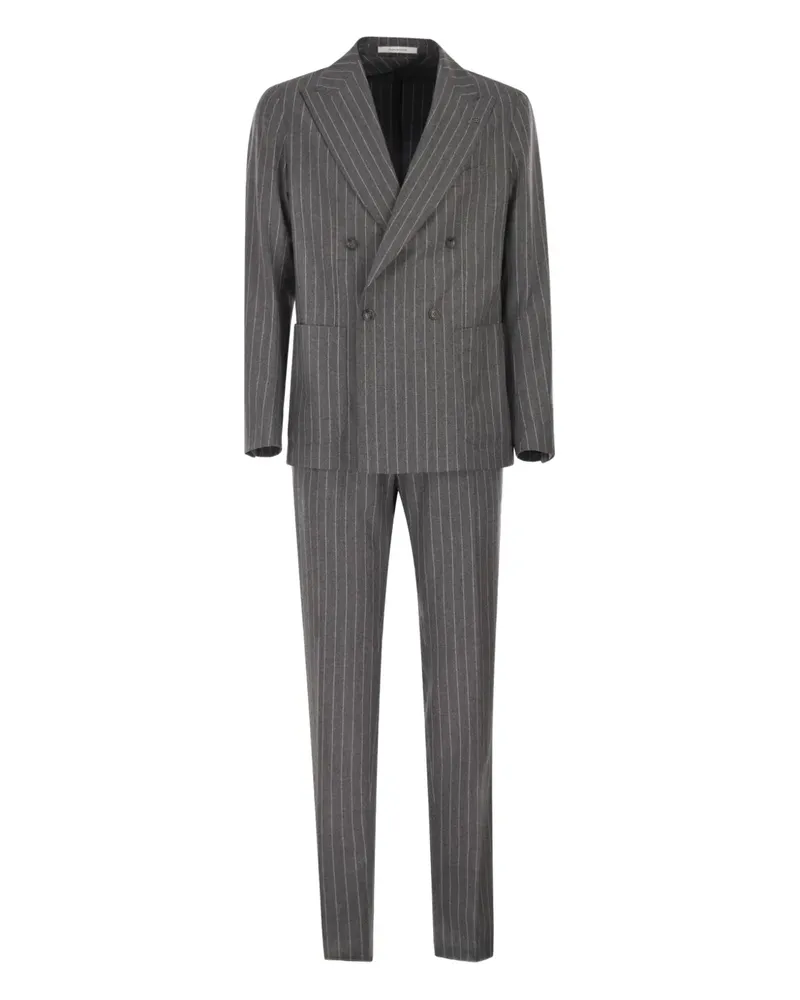 Tagliatore Doppelreihiger Anzug mit Nadelstreifen - Grau Grau