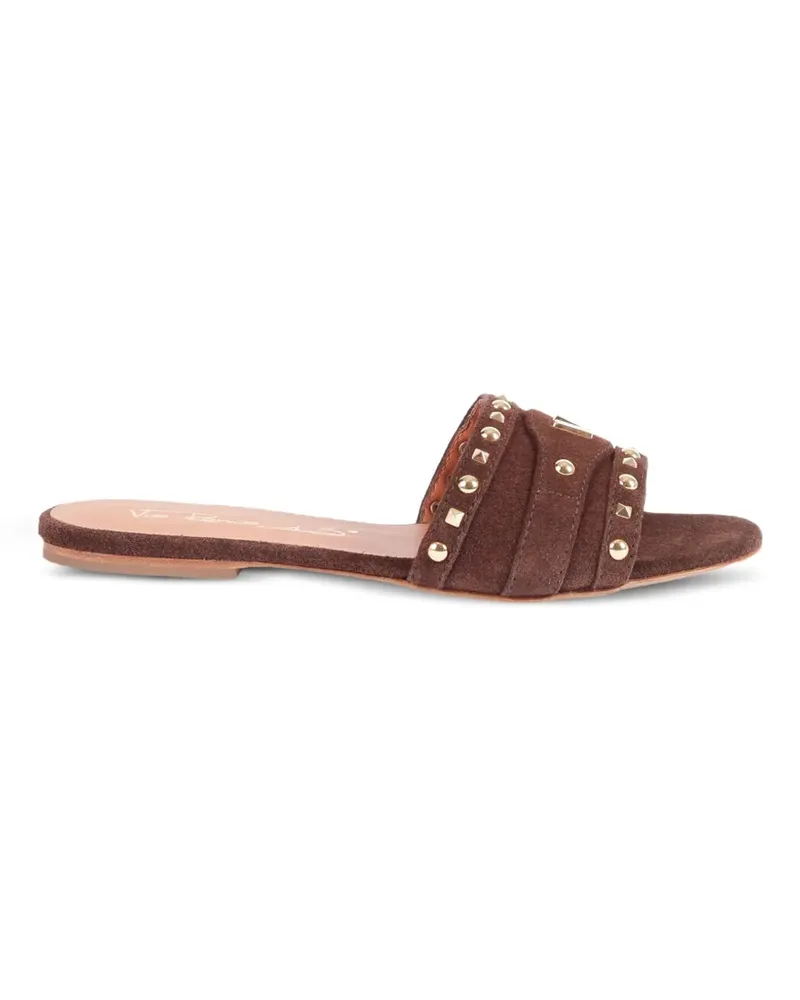 Via Roma 15 stud-embellished sandals - Braun Braun