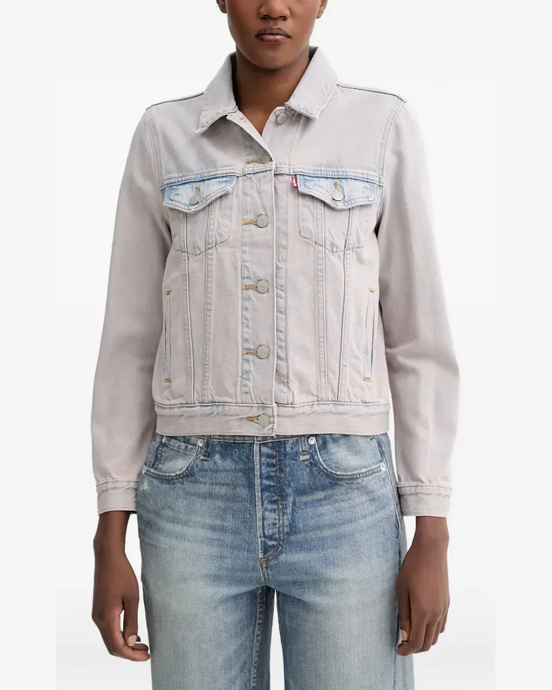 Levi's Jeansjacke mit Knopfleiste - Grau Grau