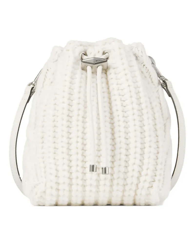 Jimmy Choo Gestrickte Mini Cinch Mini-Tasche - Weiß Weiß