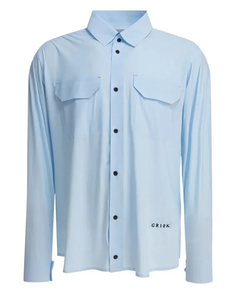 GR10K Hemd mit Brusttaschen - Blau Blau