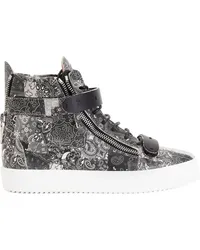 Giuseppe Zanotti High-Top-Sneakers mit Paisley-Print Schwarz