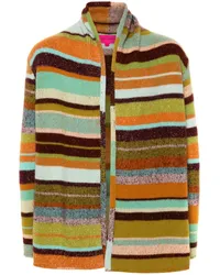 The Elder Statesman Stripe Italy Cardigan Orange