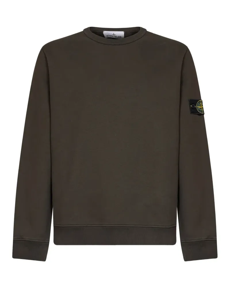 Stone Island Sweatshirt mit Logo-Patch - Grün Grün