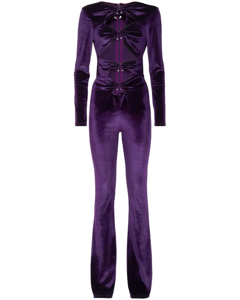 Philipp Plein Jumpsuit mit Cut-Outs Violett