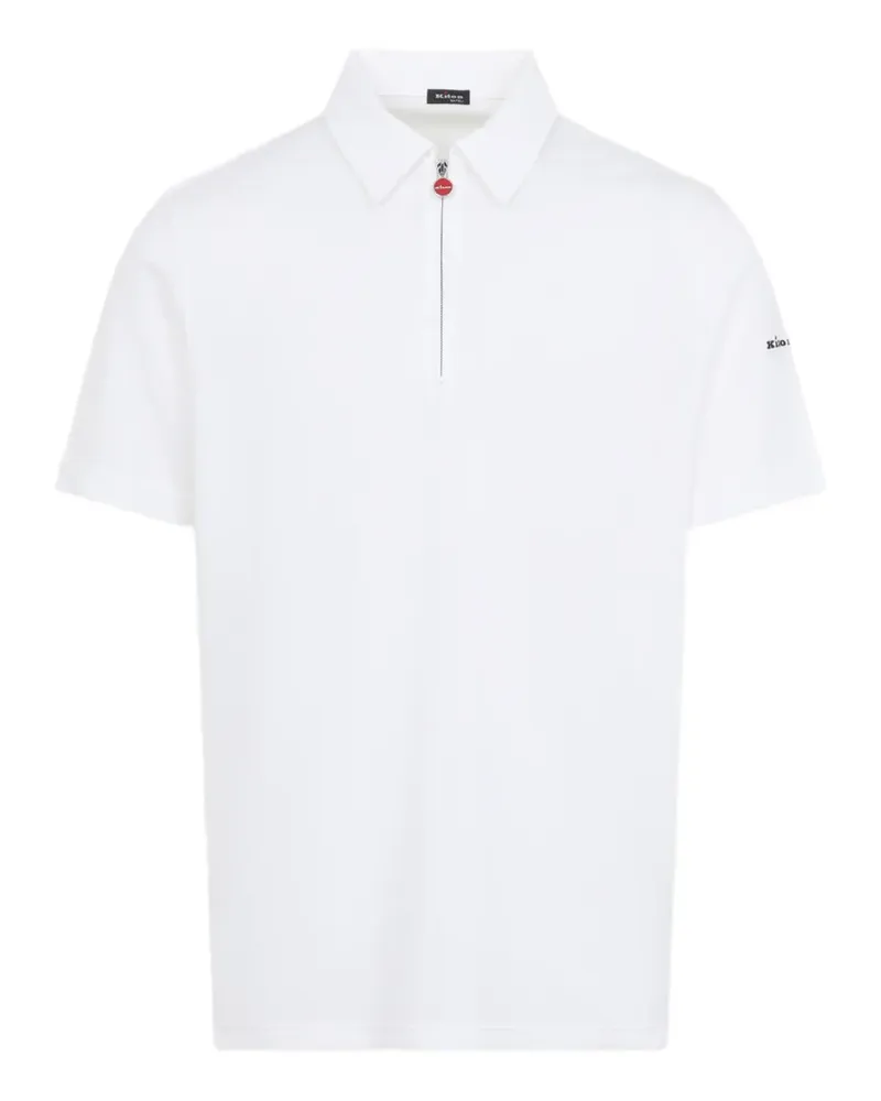Kiton Poloshirt mit Reißverschluss - Weiß Weiß