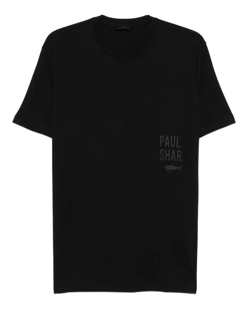 Paul & Shark T-Shirt mit Logo - Schwarz Schwarz