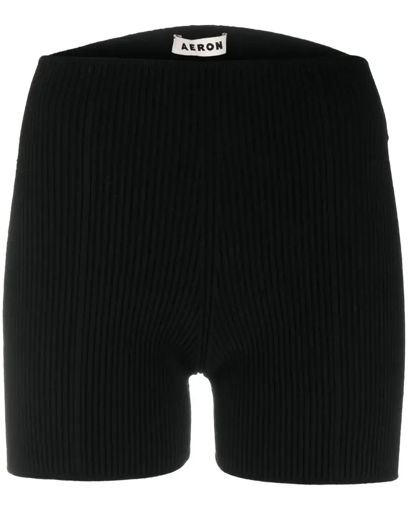 AERON Gerippte Shorts - Schwarz Schwarz