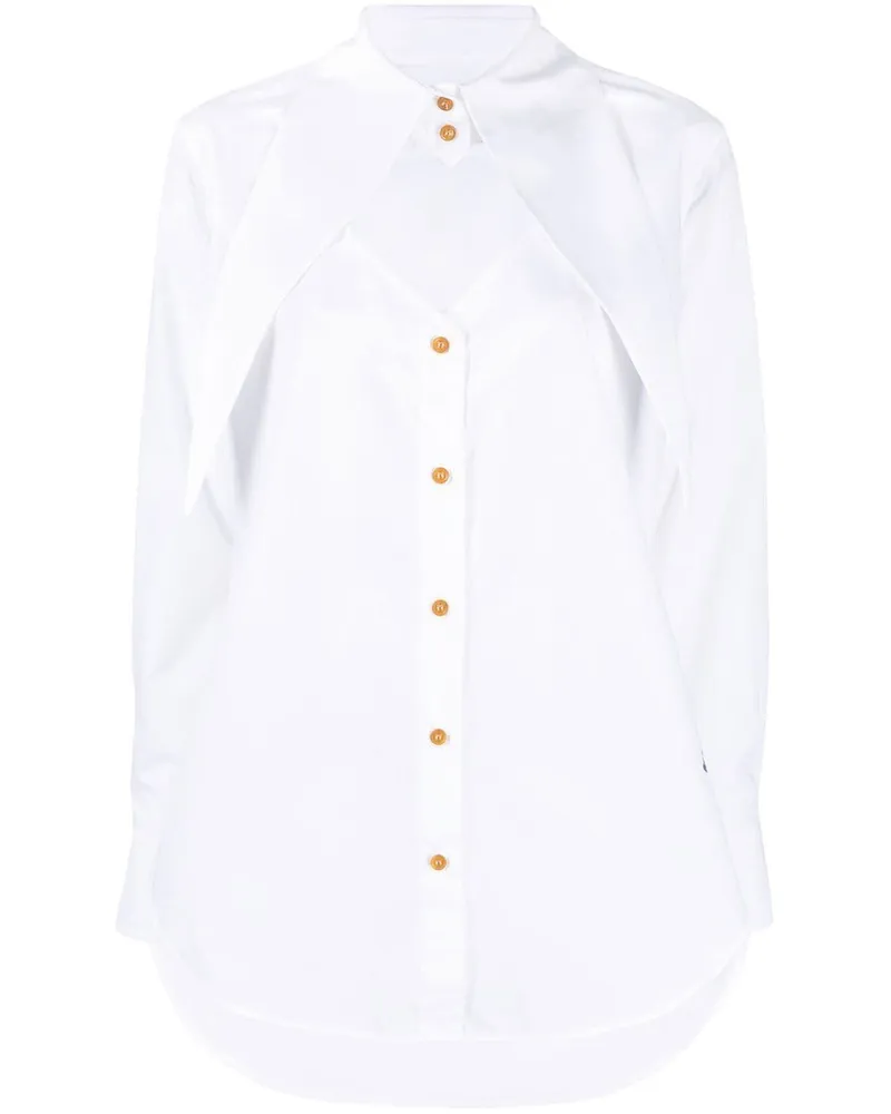 Vivienne Westwood Hemd im Deconstructed-Look Weiß