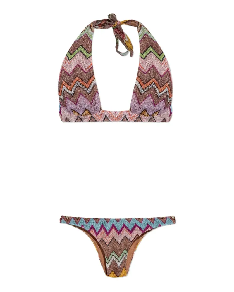 Missoni zigzag-knit bikini - Braun Braun