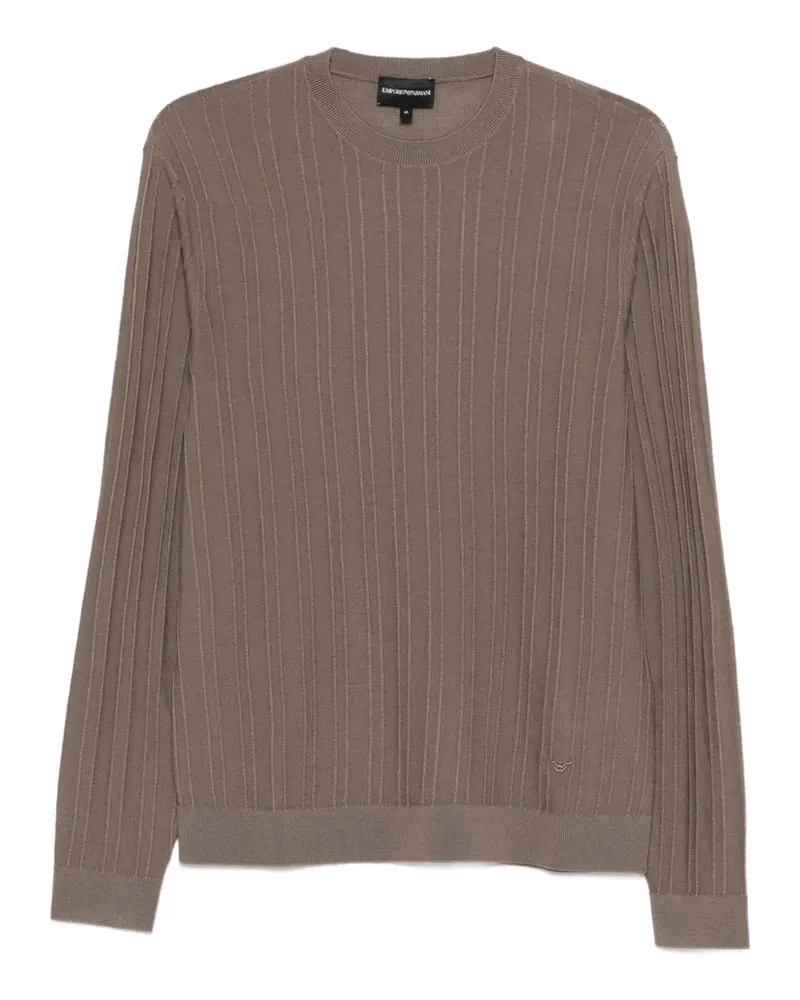 Emporio Armani Strukturierter Pullover - Braun Braun