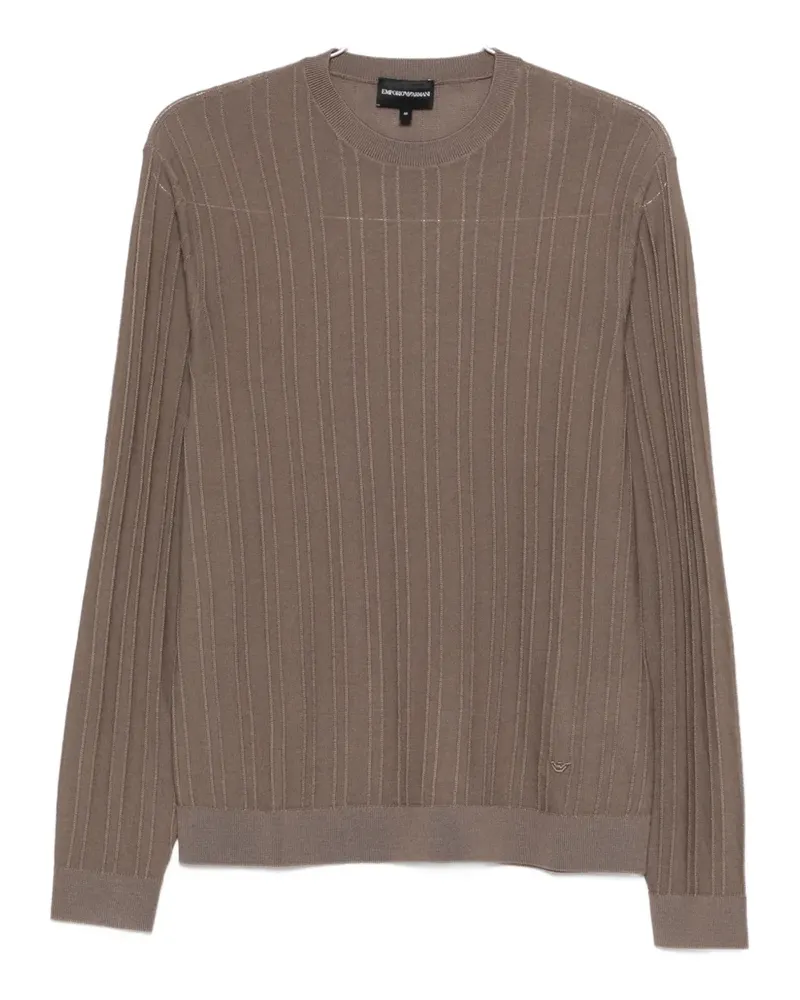 Emporio Armani Strukturierter Pullover - Braun Braun