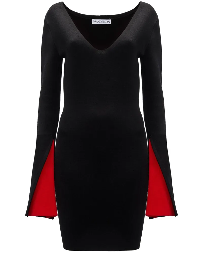 J.W.Anderson Kleid mit V-Ausschnitt - Schwarz Schwarz
