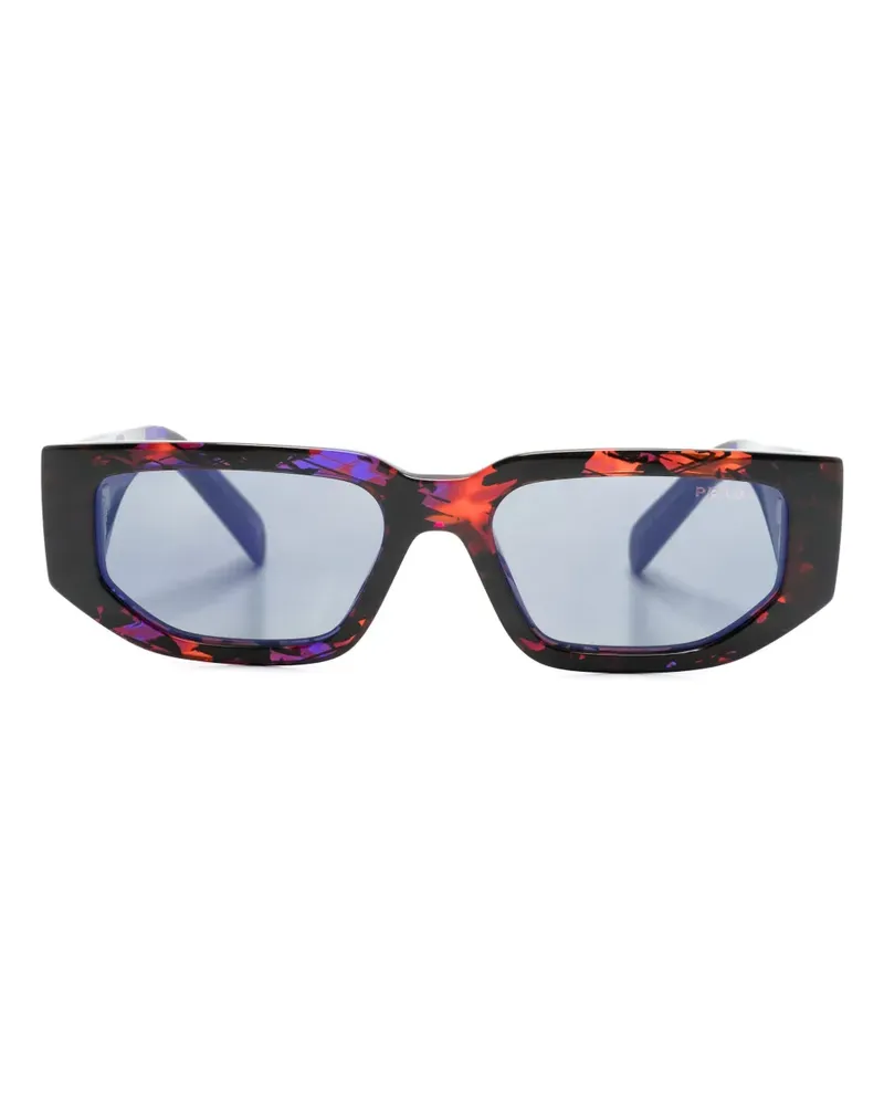 Prada SPR09Z Sonnenbrille mit eckigem Gestell - Braun Braun