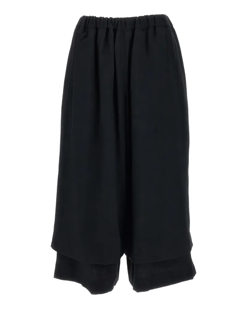 Comme des Garçons layered-hem trousers - Schwarz Schwarz