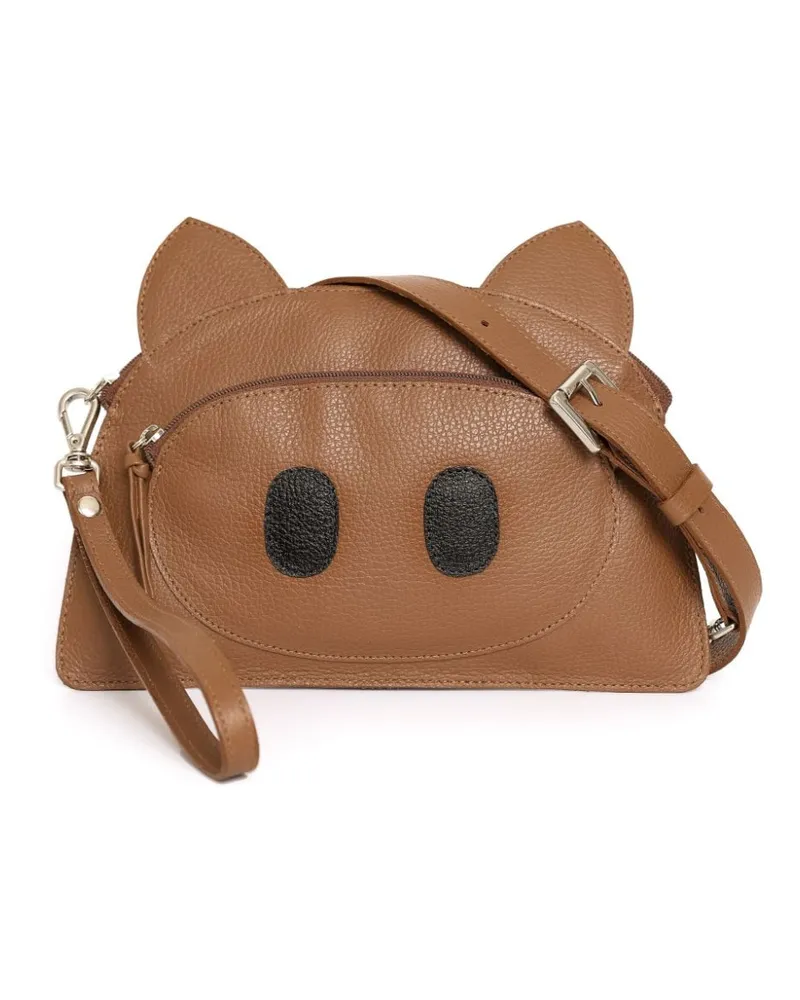 Sarah Chofakian Pig Fun Clutch - Braun Braun