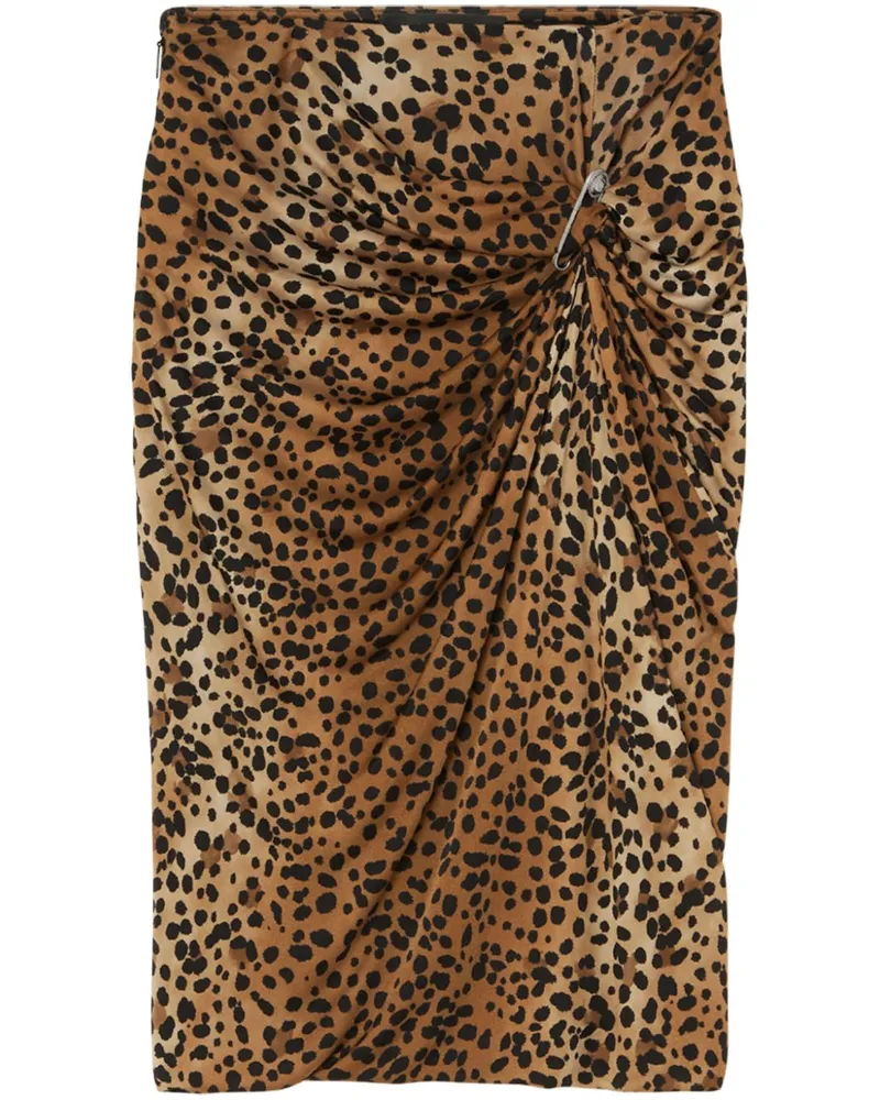 Versace Minirock mit Leoparden-Print - Braun Braun