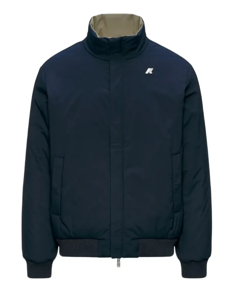K-Way logo-patch reversible jacket - Blau Blau