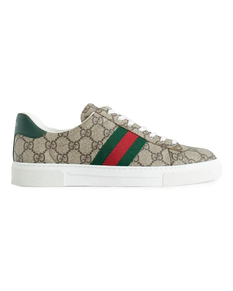 Gucci Ace monogram sneakers - Nude Nude