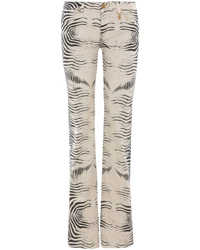 Roberto Cavalli Hose mit Tiger-Print - Weiß Weiß