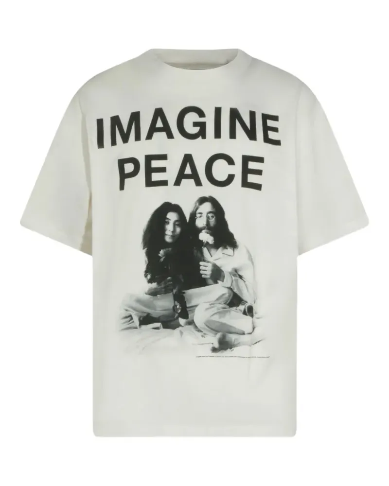 Le Mont Saint Michel Imagine Peace crew-neck T-shirt - Weiß Weiß
