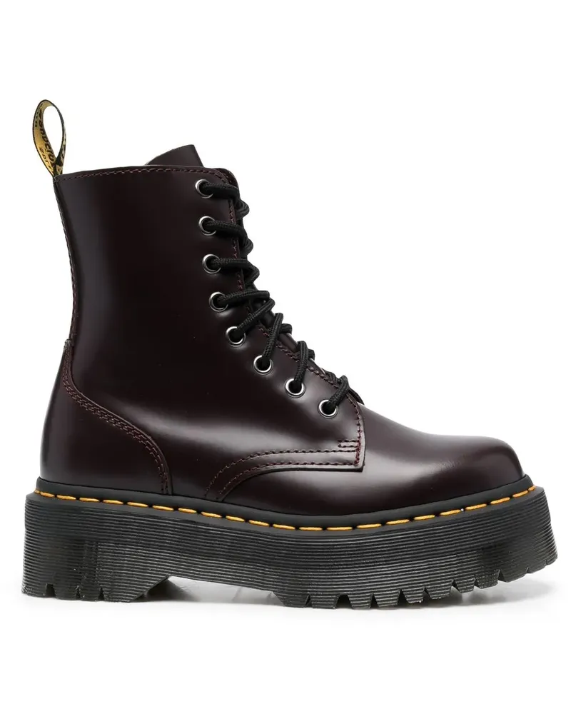 Dr.Martens Schnürstiefel mit dicker Sohle - Rot Rot