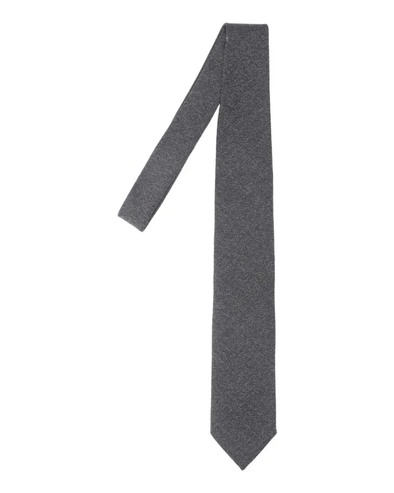 LARDINI melange wool tie - Grau Grau