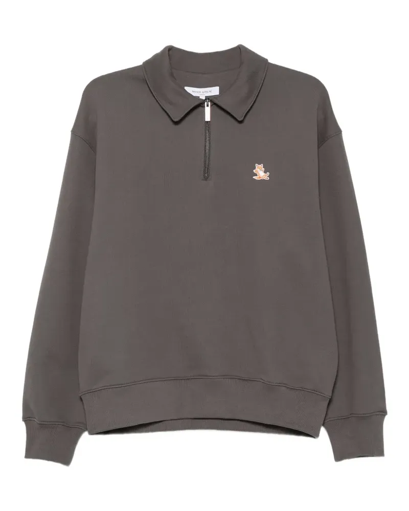 Kitsuné Sweatshirt mit Reißverschluss - Grau Grau