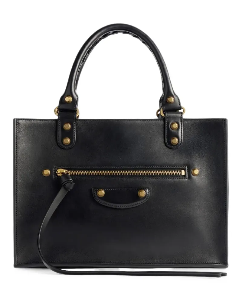 Balenciaga medium Le City Sleek leather tote bag - Schwarz Schwarz
