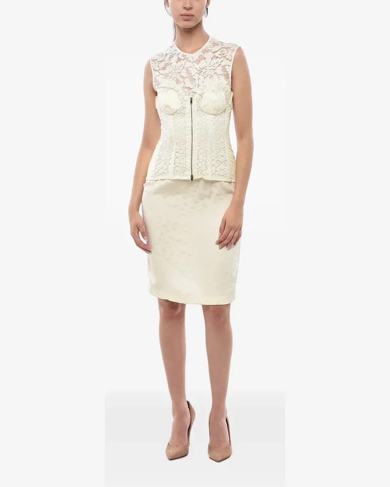 Stella McCartney Ellen lace-overlay corset dress - Nude Nude